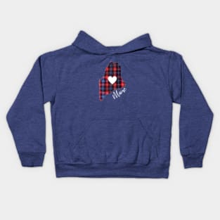 Love Maine in Plaid Kids Hoodie